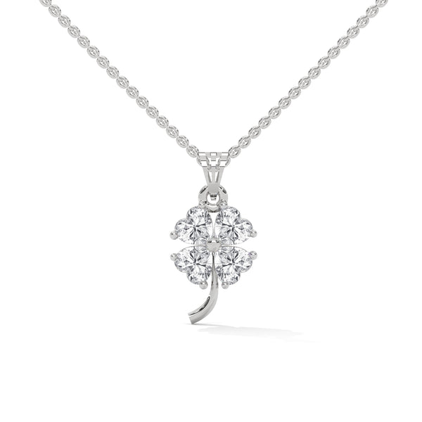 Bloom of Luck Lab Grown Diamond Floral Gold Pendant Chain