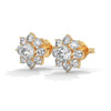 Eternal Bloom Floral Cluster Lab Grown Diamond Gold Earrings