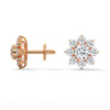 Eternal Bloom Floral Cluster Lab Grown Diamond Gold Earrings
