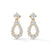 Teardrop Shape Lab Grown Diamond Gold Earrings