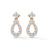 Teardrop Shape Lab Grown Diamond Gold Earrings