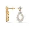 Teardrop Shape Lab Grown Diamond Gold Earrings