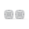 Regal Radiance Geometric Lab Grown Diamond Gold Earrings