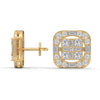 Regal Radiance Geometric Lab Grown Diamond Gold Earrings