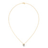 Asscher Cut Lab Grown Diamond Gold Pendant Chain