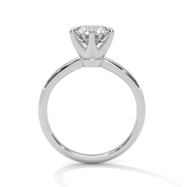 Classic Six-Prong Solitaire Lab Grown Diamond Gold Ring
