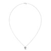 Asscher Cut Lab Grown Diamond Gold Pendant Chain