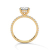 Round Pave Lab Grown Diamond Gold Ring
