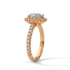 Oval Halo Lab Grown Diamond Gold Ring