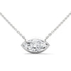Marquise Cut Lab Grown Diamond Bezel Gold Pendant Chain