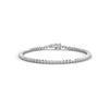 This stunning round-shaped bangle bracelet features 85 sparkling diamonds, totaling 1.98 carats. Its sleek design and perfect fit make it the ultimate statement piece for any occasion.
