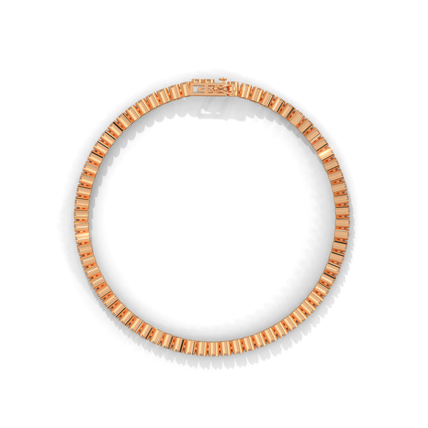 This stunning round-shaped bangle bracelet features 85 sparkling diamonds, totaling 1.98 carats. Its sleek design and perfect fit make it the ultimate statement piece for any occasion.