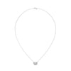Marquise Cut Lab Grown Diamond Bezel Gold Pendant Chain