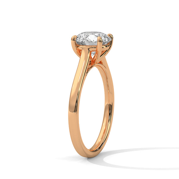 Classic Six-Prong Solitaire Lab Grown Diamond Gold Ring