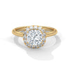 “Cushion-halo diamond ring in yellowgold—brilliant center sparkle, timeless elegance,and luxurious shine crafted for everlasting loveand unforgettable moments.”