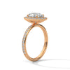 “Oval halo diamond ring in rose gold—radiantbrilliance, pavé-band sparkle, and modern luxurycrafted for timeless love and unforgettableelegance.”