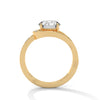 “Round-cut diamond split-halo ring in yellowgold—brilliant sparkle, unique design, andluxurious elegance crafted for bold,unforgettable love.”