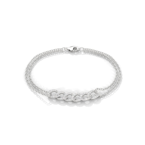 A captivating bangle bracelet adorned with 199 round-shaped diamonds totaling 1.00 carat. Its 6.50-inch length ensures a perfect fit, radiating sophistication and brilliance.