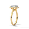 Emerald Cut Lab Grown Diamond Halo Gold Ring