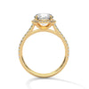 Radiant Halo Lab Grown Diamond Gold Engagement Ring