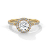 “Brilliant halo diamond engagement ring in yellowgold, designed for lasting beauty, romantic moments, dazzling sparkle, and premium luxury craftsmanship.”