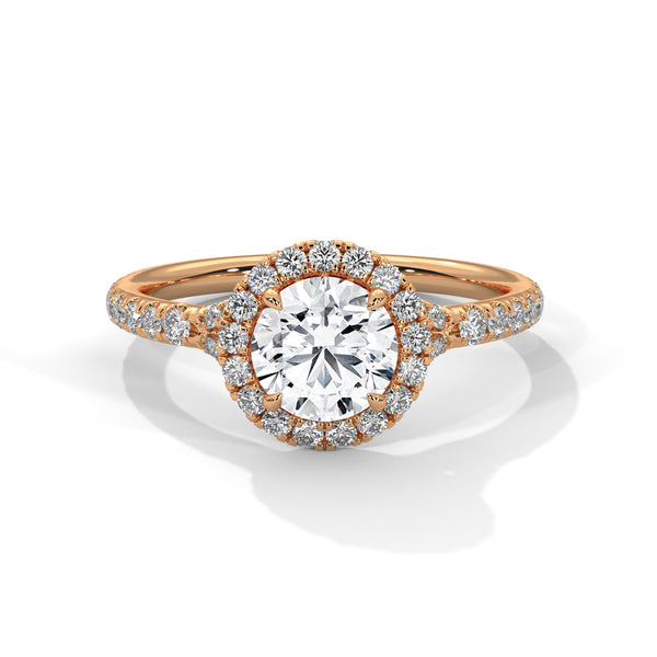 “Brilliant halo diamond engagement ring in yellowgold, designed for lasting beauty, romantic moments, dazzling sparkle, and premium luxury craftsmanship.”