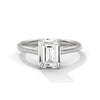 A sleek and sophisticated emerald-cut lab-grown diamond solitaire — where clarity meets minimalist allure.