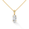 Marquise Cut Lab Grown Diamond Gold Pendant Chain