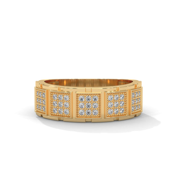 “Experience luxury with this diamond-studded gold ring, crafted for timeless brilliance, premium style, and a bold statement of refined elegance.”