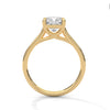 Graceful Radiance Cushion Cut Lab Grown Diamond Gold Solitaire Ring