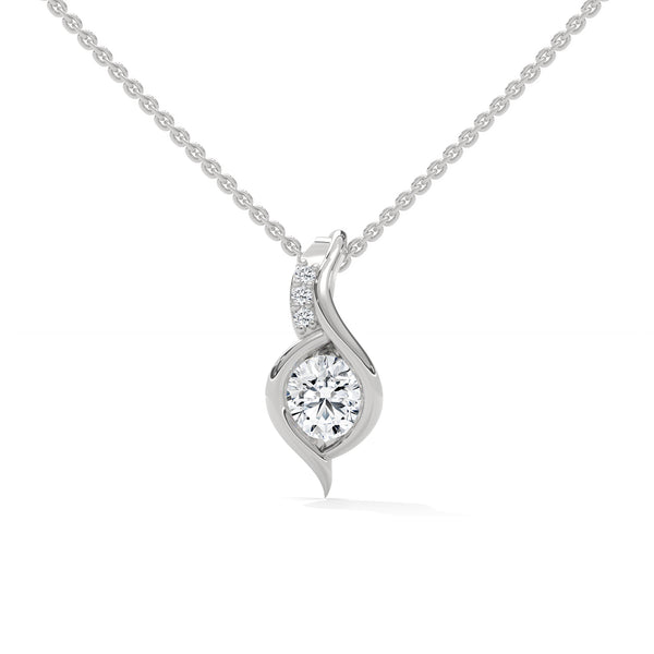 Embrace endless elegance with the Infinity Flame Pendant—where flowing gold meets fiery brilliance.