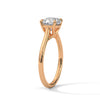Graceful Radiance Cushion Cut Lab Grown Diamond Gold Solitaire Ring