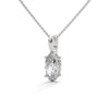 Marquise Cut Lab Grown Diamond Gold Pendant Chain