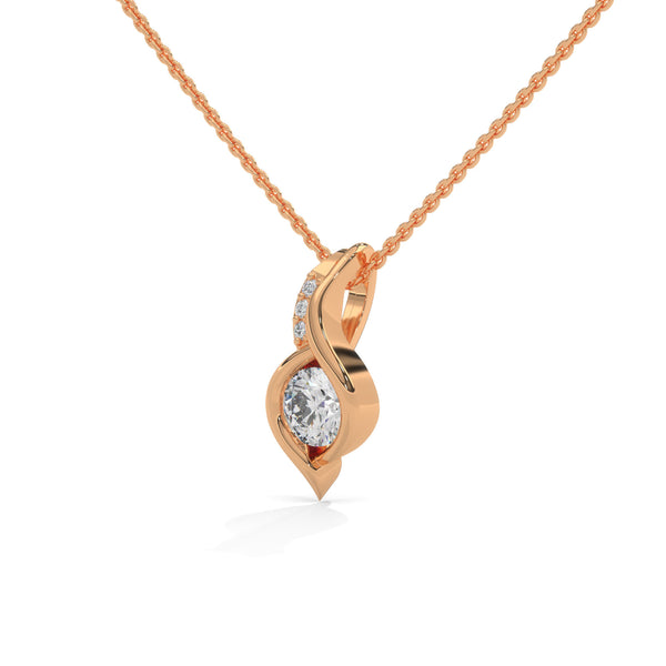 Embrace endless elegance with the Infinity Flame Pendant—where flowing gold meets fiery brilliance.