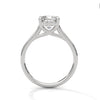 Graceful Radiance Cushion Cut Lab Grown Diamond Gold Solitaire Ring