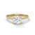 Graceful Radiance Cushion Cut Lab Grown Diamond Gold Solitaire Ring