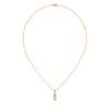 Marquise Cut Lab Grown Diamond Gold Pendant Chain
