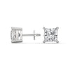 Princess Cut Lab Grown Diamond Gold Stud Earrings