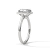 Emerald Cut Lab Grown Diamond Halo Gold Ring