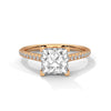 A bold princess-cut lab-grown diamond set atop a pave band — modern elegance meets timeless sparkle.