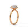 A classic round lab-grown diamond framed by a radiant halo — timeless brilliance with modern grace