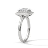 Princess Cut Halo Lab Grown Diamond Gold Ring
