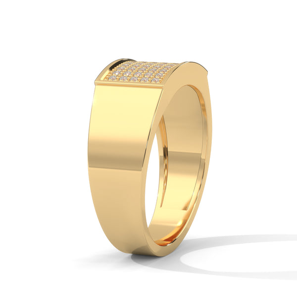 “A bold gold diamond ring delivering timeless luxury, exceptional brilliance, and modern style for those who appreciate refined, confident elegance.”