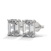 Emerald Cut Lab Grown Diamond Gold Earrings