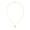 Ethereal Sparkle Pear Lab Grown Diamond Gold Pendant Chain