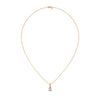 Ethereal Sparkle Pear Lab Grown Diamond Gold Pendant Chain