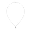 Ethereal Sparkle Pear Lab Grown Diamond Gold Pendant Chain