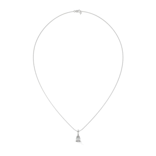 Ethereal Sparkle Pear Lab Grown Diamond Gold Pendant Chain