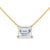 Princess Cut Lab Grown Diamond Gold Pendant Chain