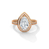 Pear Shaped Three-Stone Lab Grown Diamond Gold Ring